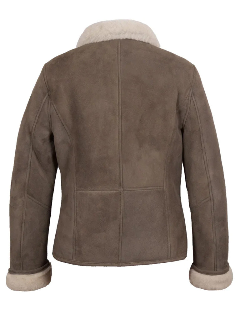 Brown Shearling Sheepskin Leather Jacket - The Leather Jackets