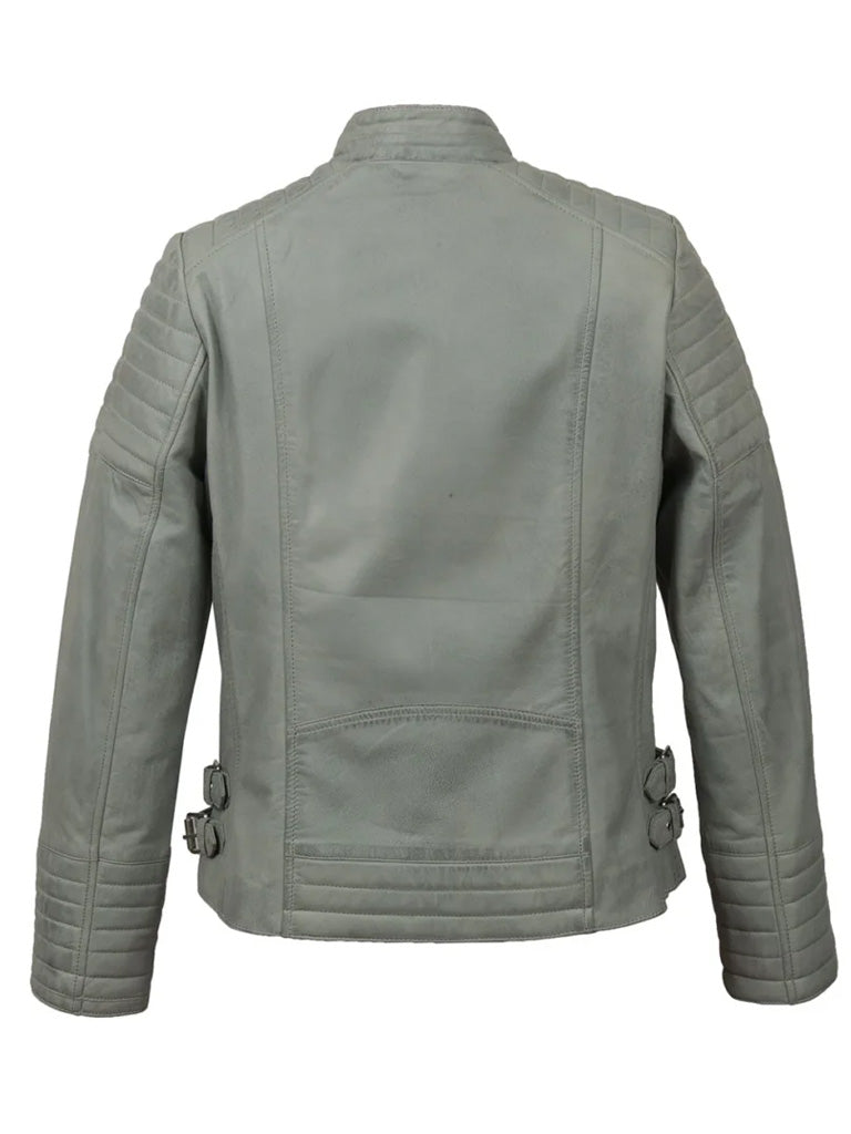 Grey Biker Leather Jackets - The Leather Jackets