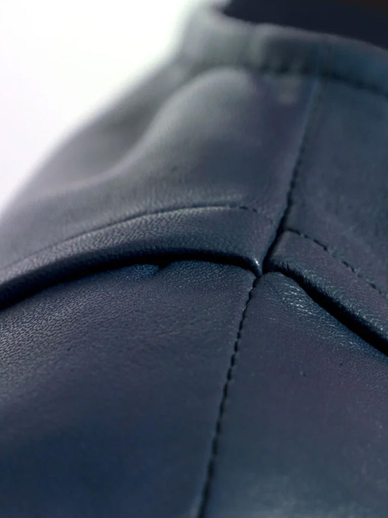 Blue Collar Less Biker Leather Jacket - The Leather Jackets