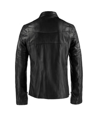 Black Biker loaf Leather Jacket