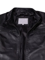 Black Slim Fit Biker Leather Jacket - The Leather Jackets