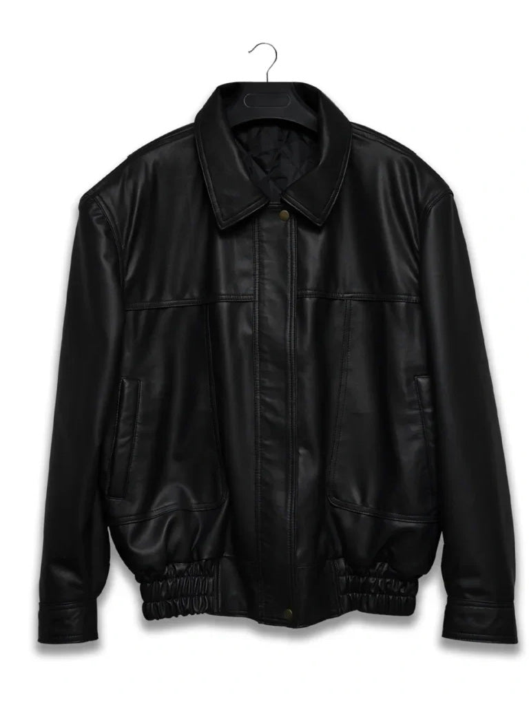 90's vintage Black leather Jacket - The Leather Jackets