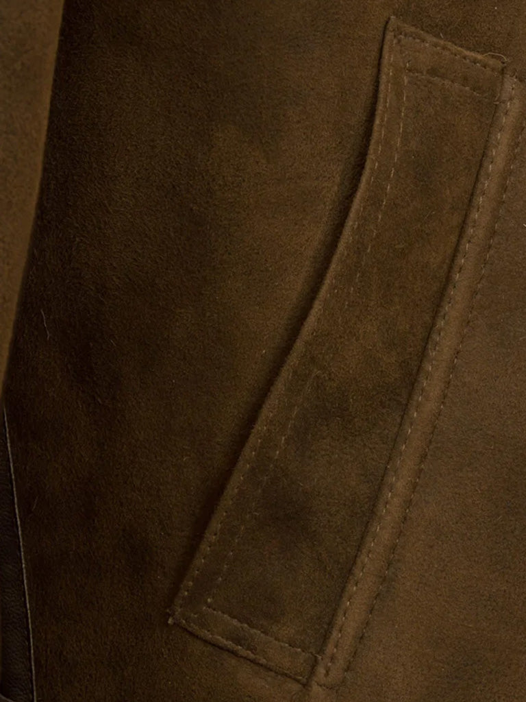 Shearling Suede Genuine Leather Jacket - The Leather Jackets