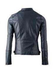 Black Biker Genuine Leather Jacket
