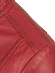 Red Biker Leather Jacket - The Leather Jackets