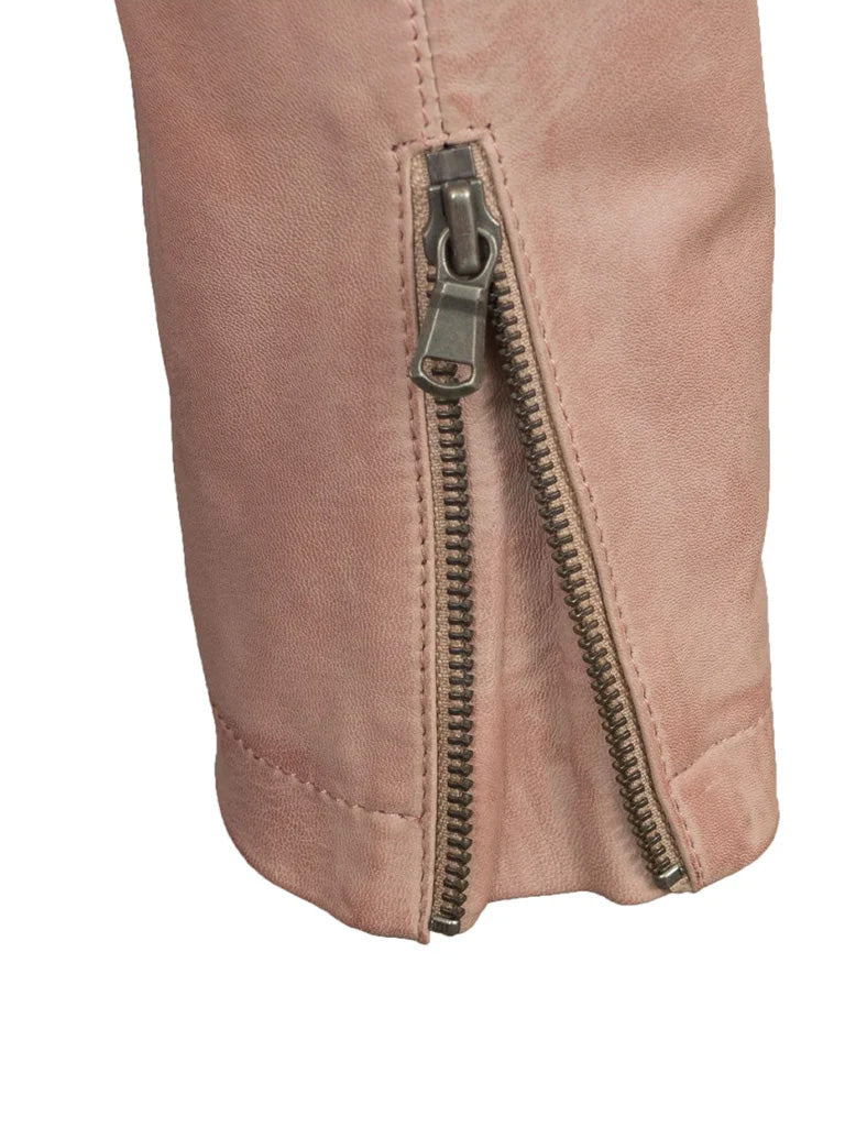 Pink Biker Leather Jacket - The Leather Jackets