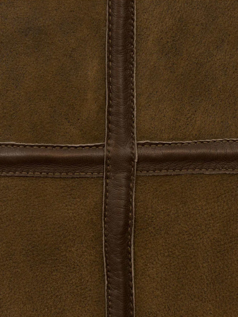 Shearling Suede Genuine Leather Jacket - The Leather Jackets