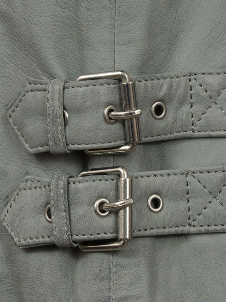 Grey Biker Leather Jackets - The Leather Jackets