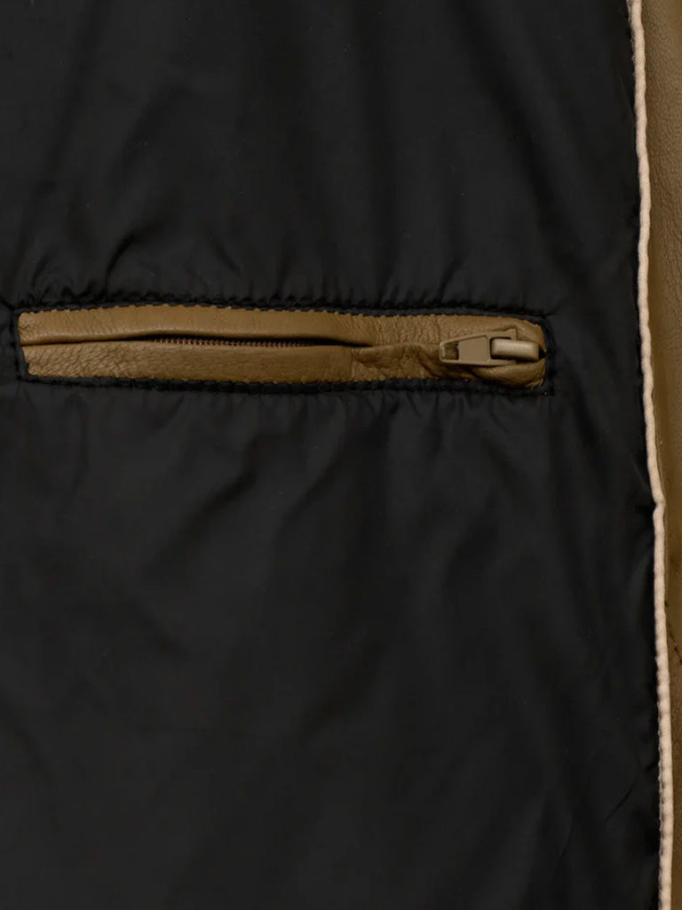 Coffee Quilted Leather Jacket - The Leather Jackets