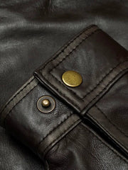 Dark Brown Premium Leather Jacket - The Leather Jackets