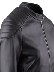 Quilted Biker Real Leather Jacket - The Leather Jackets