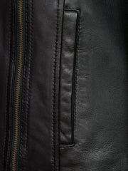 Lapel Slim Style Leather Jacket - The Leather Jackets