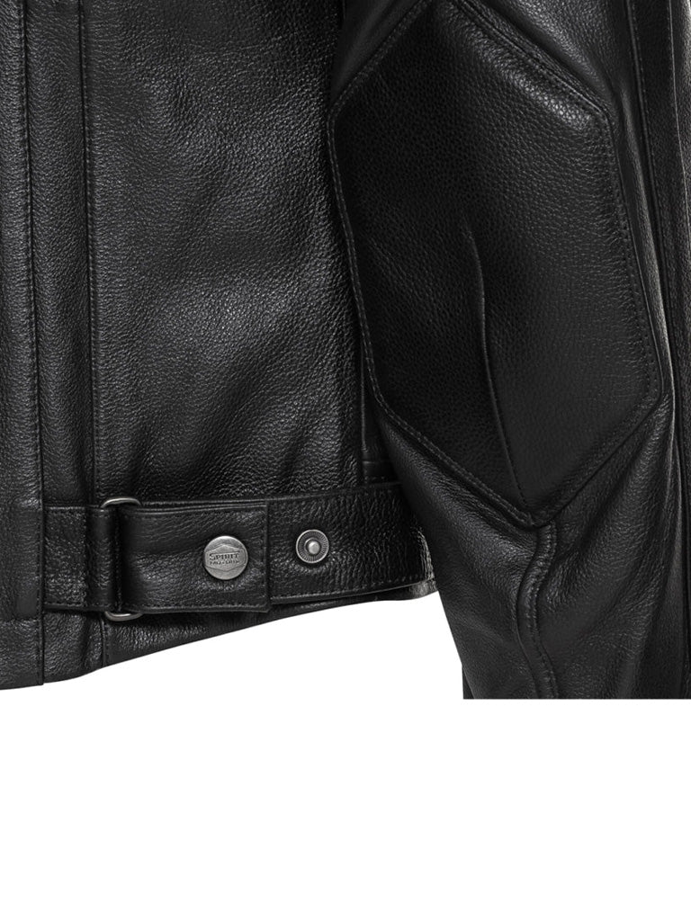 Black Fully Lined Biker Leather Jacket - The Leather Jackets