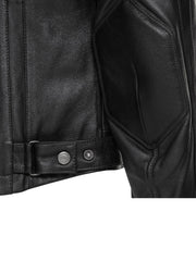 Black Fully Lined Biker Leather Jacket - The Leather Jackets