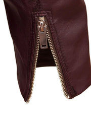 Burgundy Biker Leather Jacket - The Leather Jackets