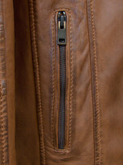 Men’s Classic Tan Brown Leather Jacket