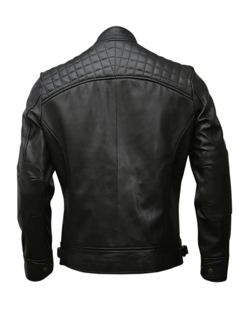 Biker Quilted Leather Jacket - The Leather Jackets