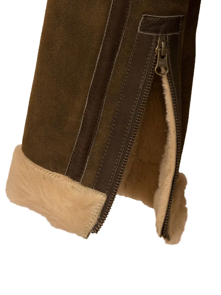 Shearling Suede Genuine Leather Jacket - The Leather Jackets