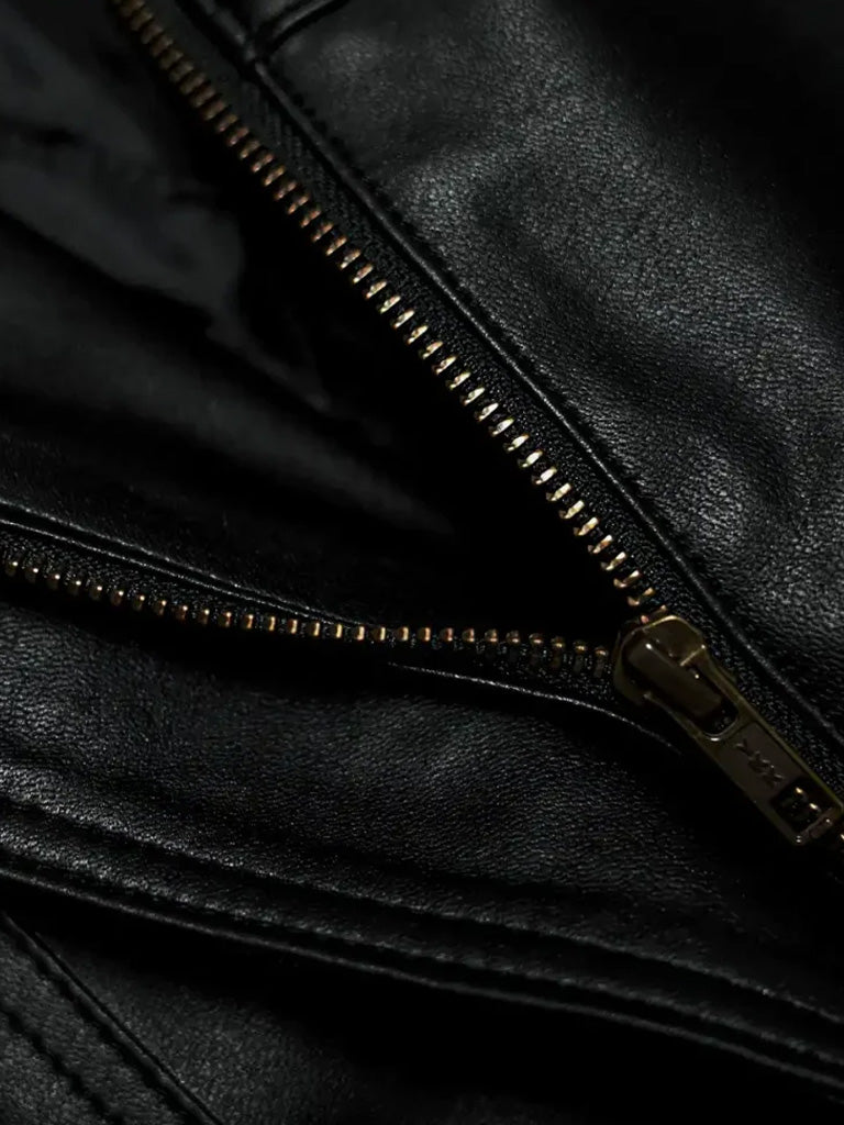 90's vintage Black leather Jacket - The Leather Jackets