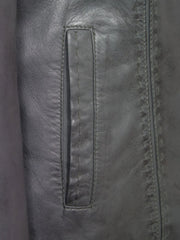 Biker Grey Leather Jacket - The Leather Jackets