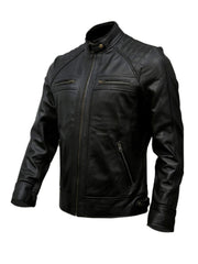 Biker Quilted Leather Jacket - The Leather Jackets
