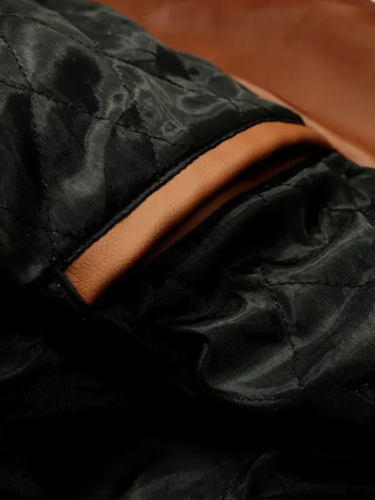 Biker Lapel Style Brown Leather Jacket - The Leather Jackets