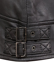 Cowl Neck Biker Leather Jacket - The Leather Jackets