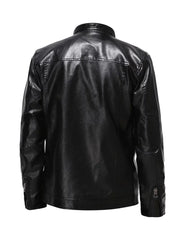 Asymmetrical Zip Leather Biker Jacket