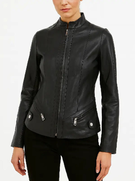 Black Petite Leather Jacket