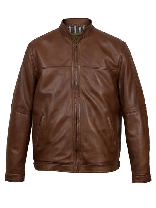 Brown Biker Leather Jacket - The Leather Jackets