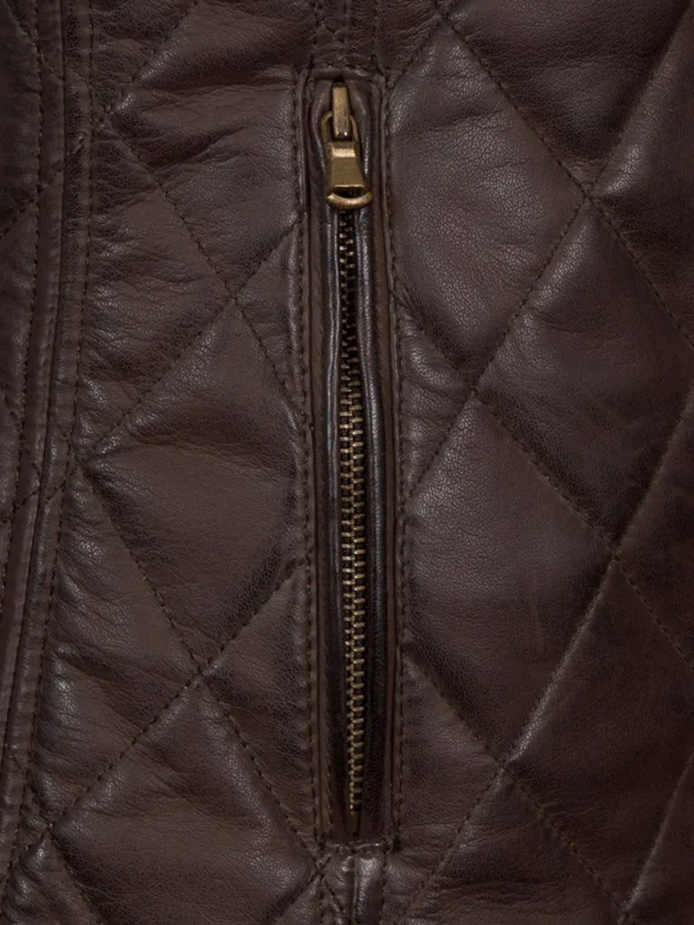 Chocolate Brown Leather Gilet