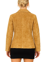 Women’s Classic Tan Suede Leather Jacket