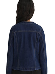 Collarless Denim Ladies Jacket