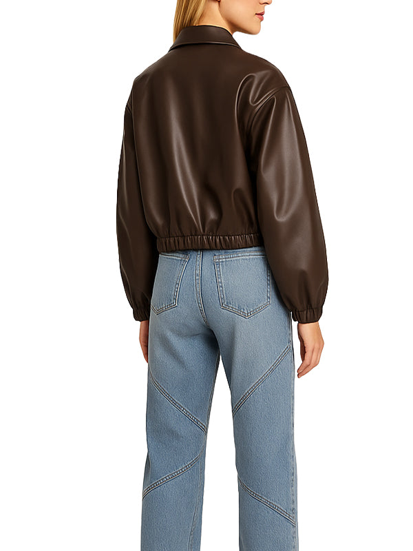 Cropped Leather Jacket
