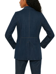 Dark Blue Denim Blazer Jacket