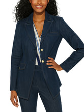 Dark Blue Womens Denim Blazer Jacket