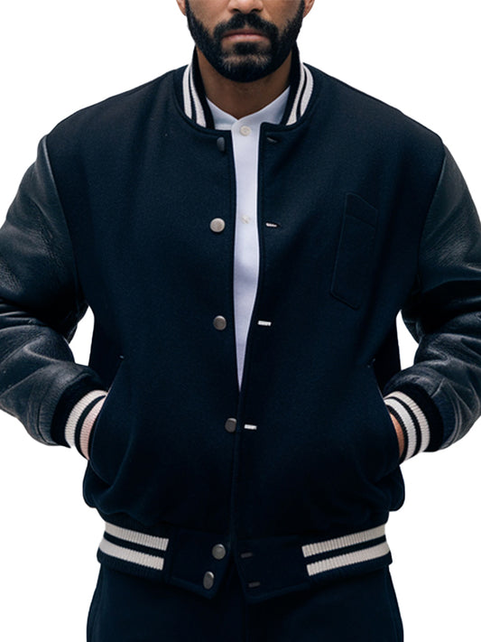 Men's Centineo The Perfect Date Black Varsity Jacket