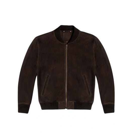 Suede Bomber Jacket - The Leather Jackets