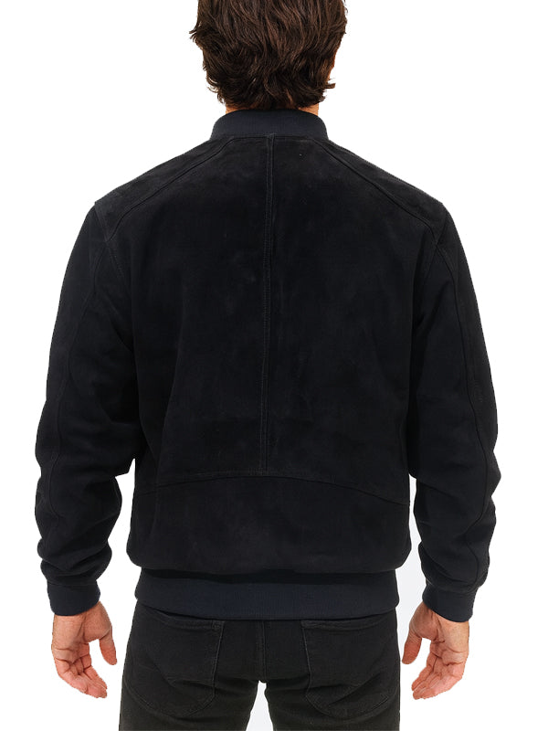 Mens Black Suede Leather Jacket