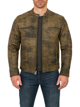 Mens Distressed Brown Leather Jacket