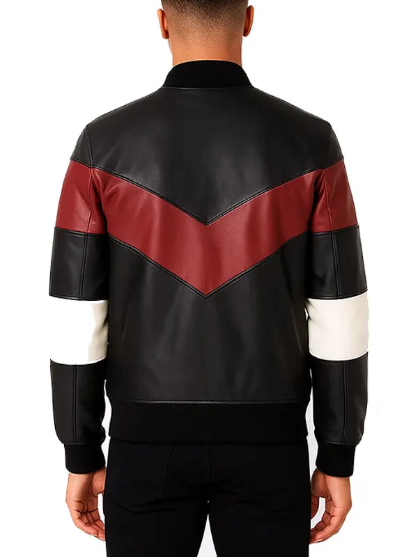 Mens Leather Bomber Jacket