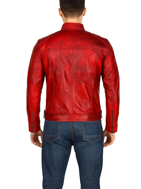 Mens Red Leather Jacket