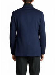 Men’s perhaps blue Tailored Blazer with Turtleneck Style Fit