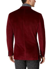 Men’s Burgundy Velvet Blazer | Slim Fit Formal & Evening Jacket