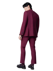 Premium Maroon Three Piece Slim Fit Suit for Men