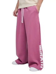 Wide Leg Pink Sweatpants