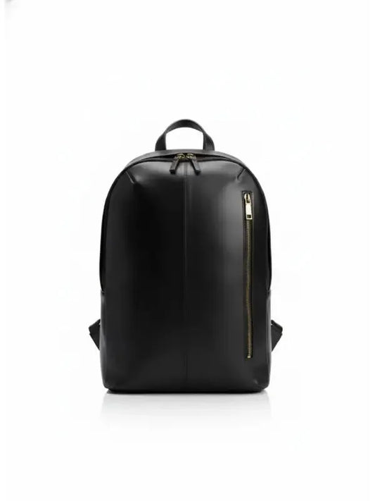 Premium Black Leather Backpack – Minimalist Design, Travel & Work Ready