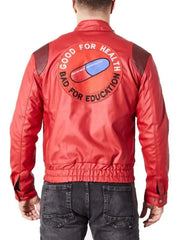 Tyler Durden Red Leather Jacket | Fight Club Inspired Iconic Biker Jacket