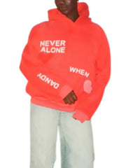 Never Alone Graphic Hoodie – Oversized Unisex Statement Pullover
