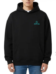 AMG Inspired Graphic Hoodie for Men, Black Streetwear Pullover with Back Print